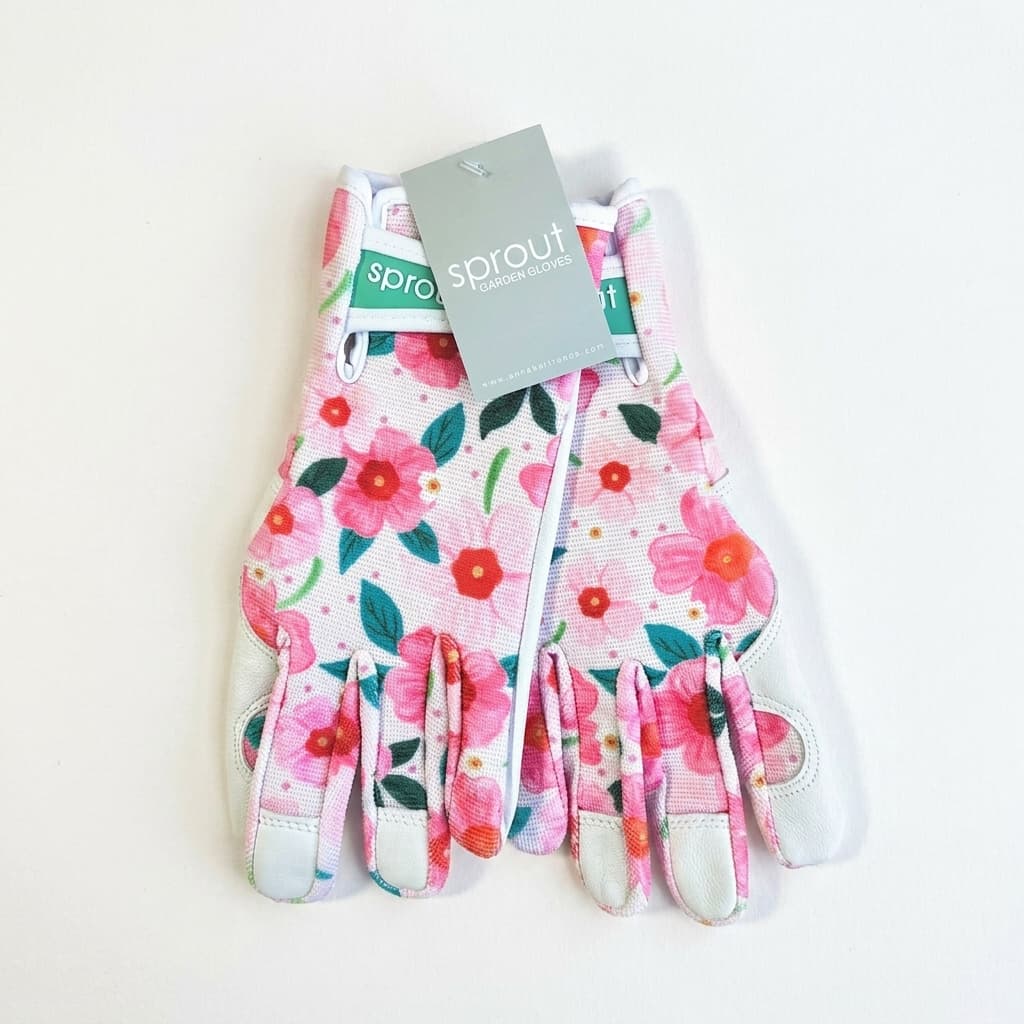 Sprout goat skin gardening gloves floral print